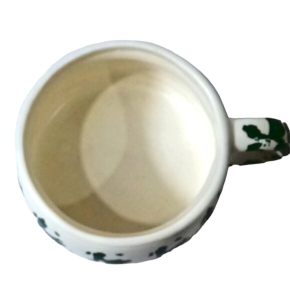 Set of 3 Green & White Country Kitchen Soup Mugs/Bowls, Unbranded, Spongeware?? - Picture 5 of 6
